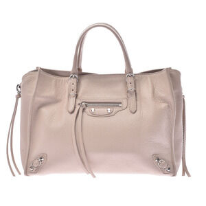 BALENCIAGA The Paper Bag Beige Calfskin Handbag